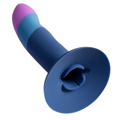 ROMP - PICCOLO DILDO DE SILICONE COM VENTOSA TRICOLORIDA 14 CM - D-245886 - Dona Pimenta