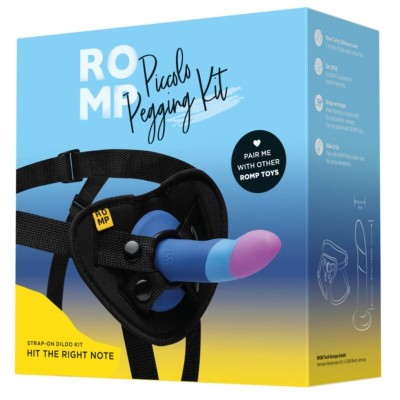 ROMP - PICCOLO DILDO DE SILICONE COM VENTOSA TRICOLORIDA 14 CM - D-245886 - Dona Pimenta