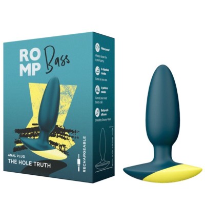 ROMP - BASS VIBRADOR ANAL PLUG 10 CM VERDE - D-245881 - Dona Pimenta