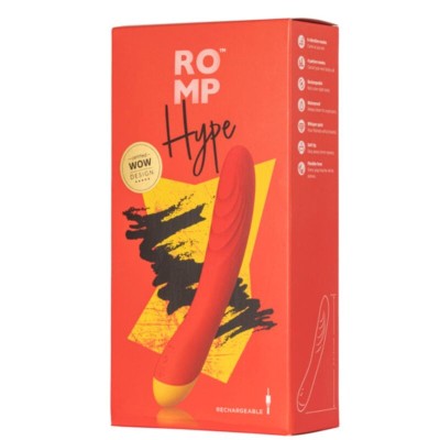 ROMP - HYPE VIBRADOR MULTIFUNCIONAL PARA PONTO G VERMELHO - D-245874 - Dona Pimenta