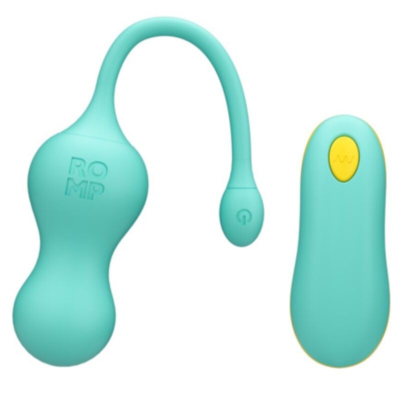 ROMP - CELLO OVO VIBRATÓRIO MULTIFUNCIONAL TURQUESA COM CONTROLE REMOTO - D-245875 - Dona Pimenta
