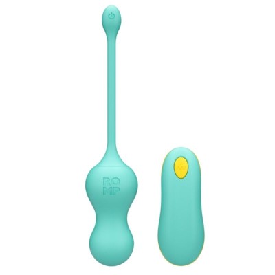 ROMP - CELLO OVO VIBRATÓRIO MULTIFUNCIONAL TURQUESA COM CONTROLE REMOTO - D-245875 - Dona Pimenta