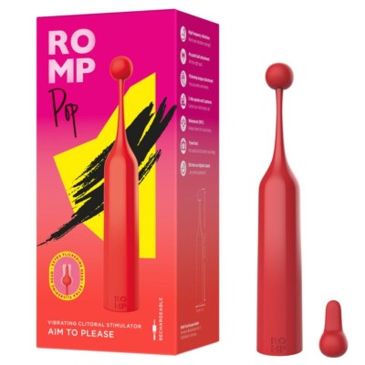 ROMP - POP ESTIMULADOR CLITORIAL DE ALTA FREQUÊNCIA VERMELHO - D-245878 - Dona Pimenta