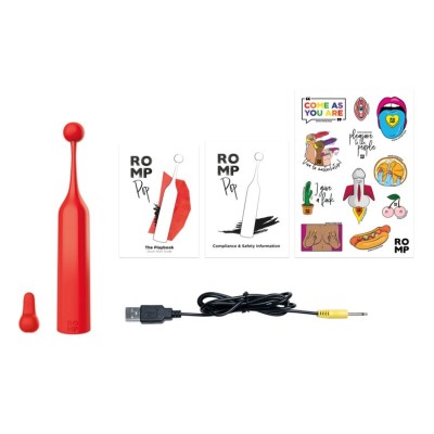 ROMP - POP ESTIMULADOR CLITORIAL DE ALTA FREQUÊNCIA VERMELHO - D-245878 - Dona Pimenta