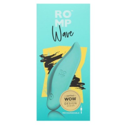 ROMP - WAVE VIBRADOR DE ONDAS, ESTIMULADOR CLITORIANO, FORMATO ERGONÔMICO, VERDE-ÁGUA - D-245880 - Dona Pimenta