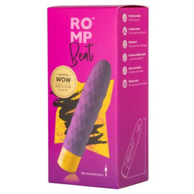 ROMP - BEAT MINI MULTIFUNCIONAL VIBRATÓRIO BULLET VIOLET - D-245884 - Dona Pimenta