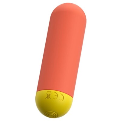 ROMP - RIOT MULTIFUNCIONAL VIBRATÓRIO BULLET LARANJA + AMARELO - D-245887 - Dona Pimenta
