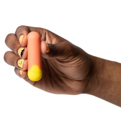 ROMP - RIOT MULTIFUNCIONAL VIBRATÓRIO BULLET LARANJA + AMARELO - D-245887 - Dona Pimenta