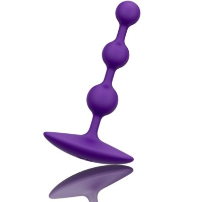 ROMP - AMP CONTAS ANAL DE SILICONE FLEXÍVEIS ROXAS 12,5 CM ROXAS - D-245888 - Dona Pimenta