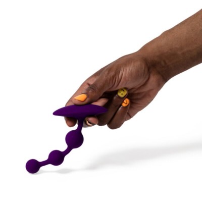 ROMP - AMP CONTAS ANAL DE SILICONE FLEXÍVEIS ROXAS 12,5 CM ROXAS - D-245888 - Dona Pimenta