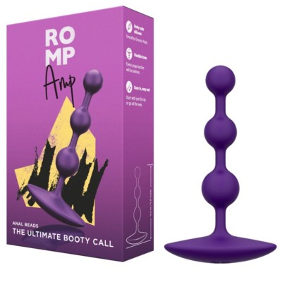 ROMP - AMP CONTAS ANAL DE SILICONE FLEXÍVEIS ROXAS 12,5 CM ROXAS - D-245888 - Dona Pimenta