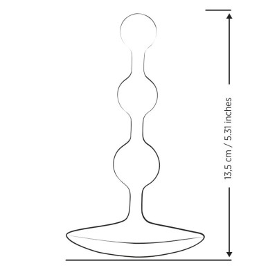 ROMP - AMP CONTAS ANAL DE SILICONE FLEXÍVEIS ROXAS 12,5 CM ROXAS - D-245888 - Dona Pimenta