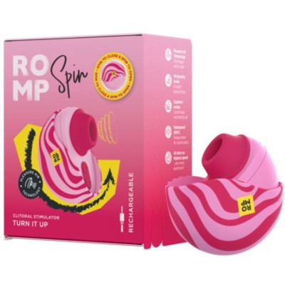 ROMP - SPIN CLITORAL SUCTION ANTITUDE COM ABERTURA E FECHAMENTO ROTATIVOS - D-245863 - Dona Pimenta