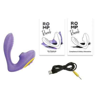ROMP - REVERB ESTIMULADOR DE PONTO G E DISPOSITIVO DE SUCÇÃO CLITORIAL REVERB ROXO - D-245865 - Dona Pimenta