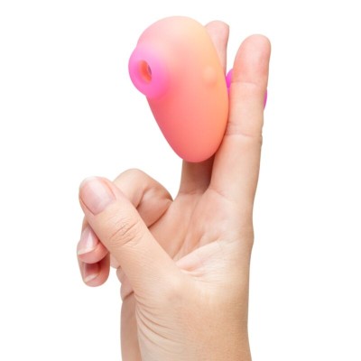 ROMP - KISS VIBRADOR DE DEDO RECARREGÁVEL COM SUCÇÃO CLITÓRICA - D-245873 - Dona Pimenta
