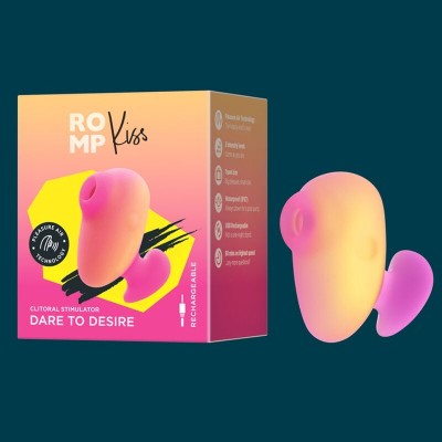 ROMP - KISS VIBRADOR DE DEDO RECARREGÁVEL COM SUCÇÃO CLITÓRICA - D-245873 - Dona Pimenta