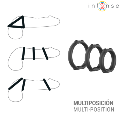 INTENSE - PETER CONJUNTO DE 3 ANÉIS PENIANOS MODELO 9 - D-245148 - Dona Pimenta