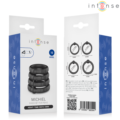 INTENSE - MICHIEL CONJUNTO DE 4 ANÉIS PENIANOS MODELO 10 - D-245149 - Dona Pimenta