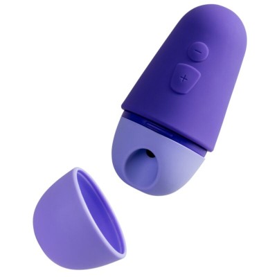 ROMP - FREE ESTIMULADOR CLITORIAL GRÁTIS COM TAMPA, 10 NÍVEIS, RECARREGÁVEL, ROXO - D-245872 - Dona Pimenta