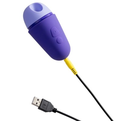 ROMP - FREE ESTIMULADOR CLITORIAL GRÁTIS COM TAMPA, 10 NÍVEIS, RECARREGÁVEL, ROXO - D-245872 - Dona Pimenta