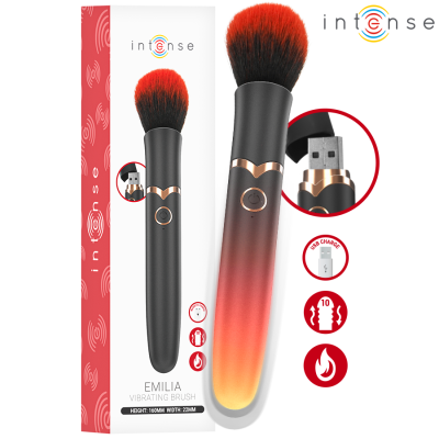 INTENSE - EMILIA ESCOVA VIBRATÓRIA AQUECIDA 16 CM - D-245173 - Dona Pimenta