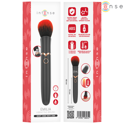 INTENSE - EMILIA ESCOVA VIBRATÓRIA AQUECIDA 16 CM - D-245173 - Dona Pimenta