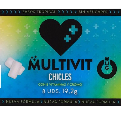 WUG MULTIVIT - MULTIVITAMÍNICO FUNCIONAL SABOR TROPICAL, 8 UNIDADES EM CARTELA - D-246177 - Dona Pimenta