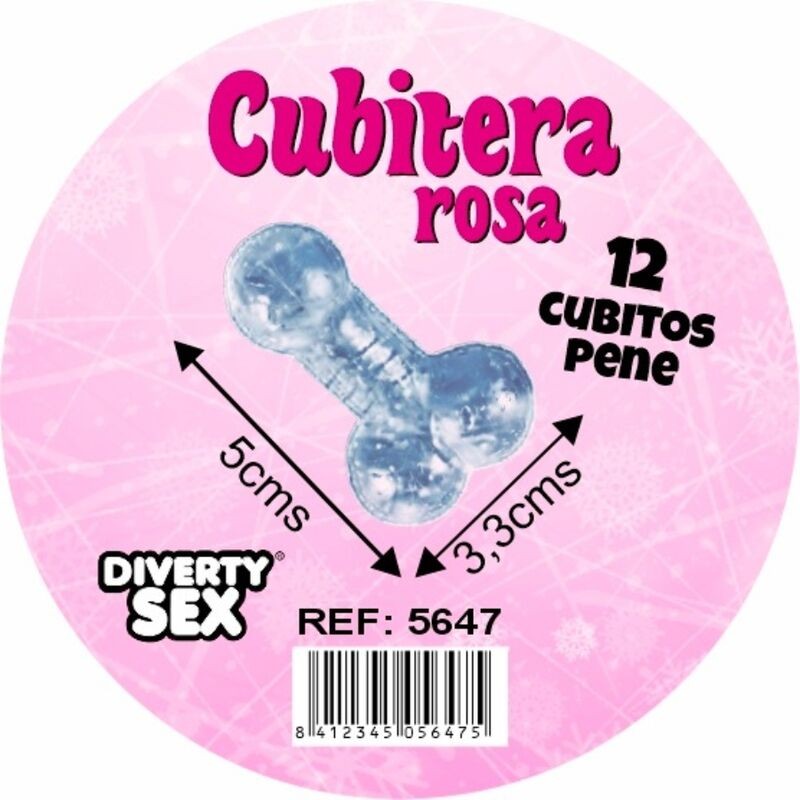 DIABLO PICANTE - 12 PÊNIS DE SILICONE DURO PENDURADOS EM BALDE DE GELO ROSA - D-245898 - Dona Pimenta