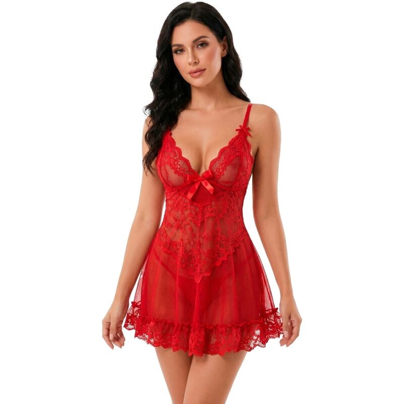 LIVCO CORSETTI FASHION - CONJUNTO NUIT CAMISETA + CALCINHA VERMELHA 2028 P/M - D- 245754 - Dona Pimenta