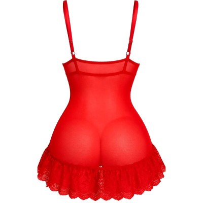 LIVCO CORSETTI FASHION - CONJUNTO NUIT CAMISETA + CALCINHA VERMELHA 2028 P/M - D- 245754 - Dona Pimenta