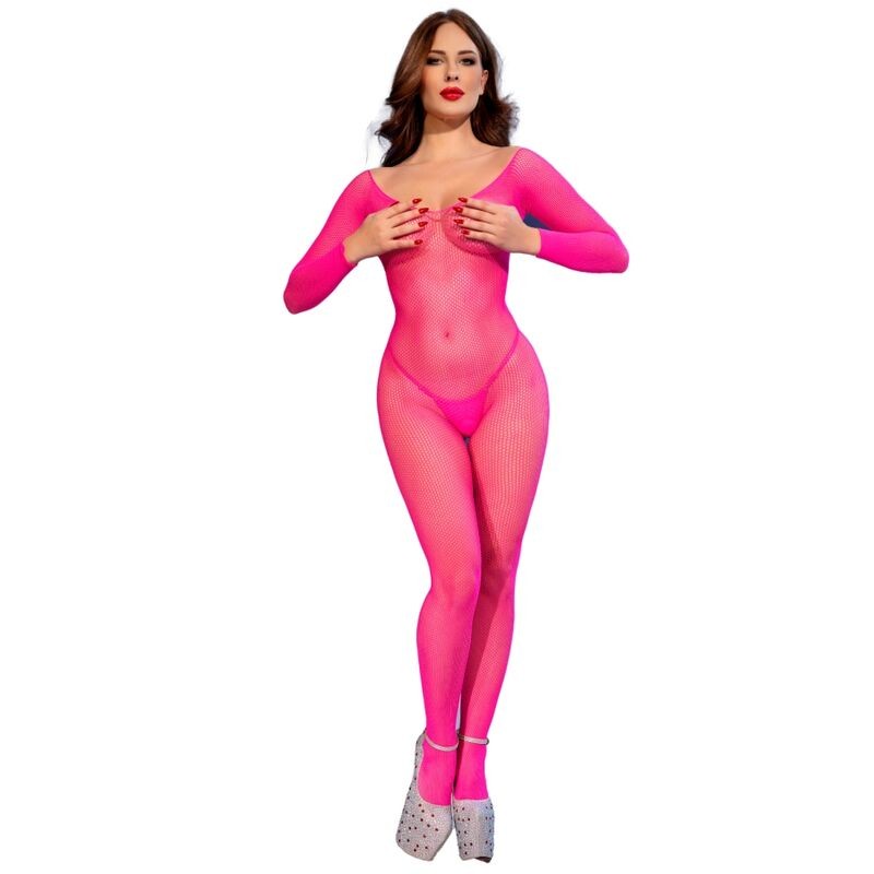 CHILIROSE - CR 4894 MEIA-CALÇA DE MALHA ROSA NEON P/M - D-245936 - Dona Pimenta