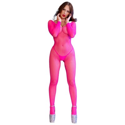 CHILIROSE - CR 4894 MEIA-CALÇA DE MALHA ROSA NEON P/M - D-245936 - Dona Pimenta