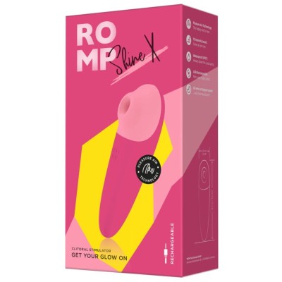 ROMP - SHINE X SUCÇÃO CLITORIAL 10 NÍVEIS ROSA - D-245868 - Dona Pimenta
