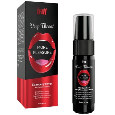 INTT - SPRAY ORAL PARA GARGANTA PROFUNDA COM MAIS PRAZER SABOR MORANGO - D-246181 - Dona Pimenta