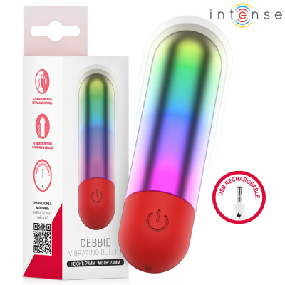 INTENSE - DEBBIE RAINBOW CLITORIS VIBRATÓRIO BULLET - D-245696 - Dona Pimenta
