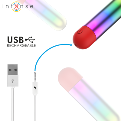 INTENSE - DEBBIE RAINBOW CLITORIS VIBRATÓRIO BULLET - D-245696 - Dona Pimenta