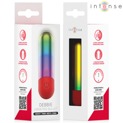 INTENSE - DEBBIE RAINBOW CLITORIS VIBRATÓRIO BULLET - D-245696 - Dona Pimenta