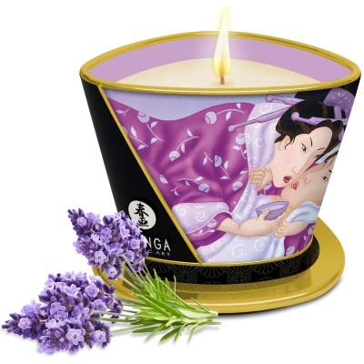 SHUNGA - VELA DE MASSAGEM LAVANDA 170 ML - D-246258 - Dona Pimenta