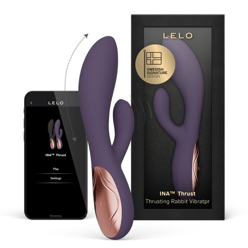 LELO - INA THRUST RABBIT VIBRADOR DE EMPURRA ROXO - D-246219 - Dona Pimenta