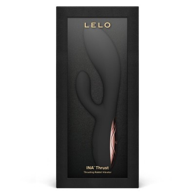 LELO - INA THRUST RABBIT VIBRADOR DE EMPURRAÇÃO PRETO - D-246220 - Dona Pimenta