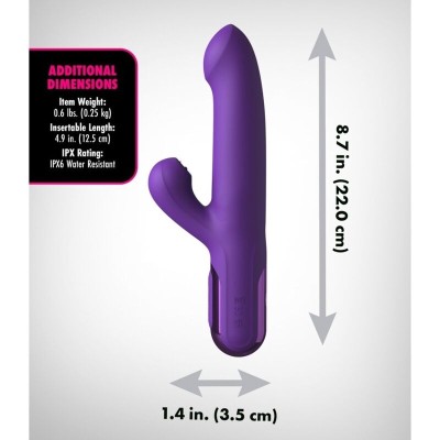 FANTASY FOR HER - SUPER SONIX THRUSTER RABBIT VIBRATOR ROXO - D-246193 - Dona Pimenta