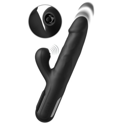 FETISH FANTASY SERIES - VIBRADOR COELHO DE SILICONE SONIX PRETO - D-246196 - Dona Pimenta