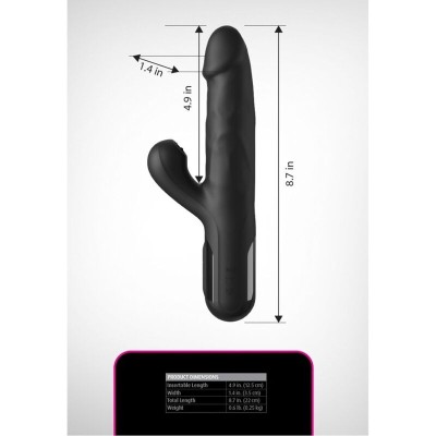 FETISH FANTASY SERIES - VIBRADOR COELHO DE SILICONE SONIX PRETO - D-246196 - Dona Pimenta