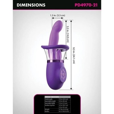 FANTASY FOR HER - VIBRADOR RABBIT PRO PLUS ULTIMATE PLEASURE ROXO 20,3 CM - D-246198 - Dona Pimenta