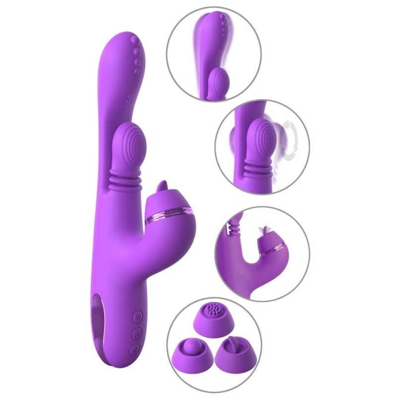 FANTASY FOR HER - VIBRADOR COELHO INTIMOTION PULSE PRO VIBE ROXO - D-246199 - Dona Pimenta