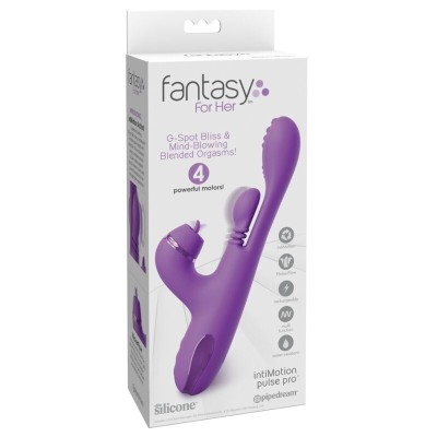 FANTASY FOR HER - VIBRADOR COELHO INTIMOTION PULSE PRO VIBE ROXO - D-246199 - Dona Pimenta