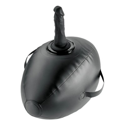 FETISH FANTASY SERIES - BODY DOCK BOLA DE AMOR INFLÁVEL COM DILDO PRETA 41,9 CM - D-246197 - Dona Pimenta