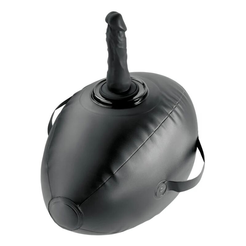 FETISH FANTASY SERIES - BODY DOCK BOLA DE AMOR INFLÁVEL COM DILDO PRETA 41,9 CM - D-246197 - Dona Pimenta