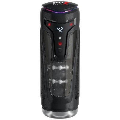 PDX ELITE - MOTO-BATOR PRO MASTURBADOR AUTOMÁTICO COM VIBRAÇÃO E AQUECIMENTO 26,5 CM - D-246201 - Dona Pimenta