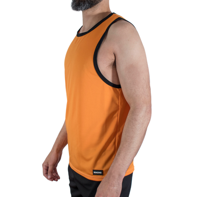 MACHO - CMV005 CAMISETA DE GINÁSTICA LARANJA TAMANHO P/M - D-245847 - Dona Pimenta